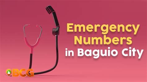 Baguio City Emergency Numbers .